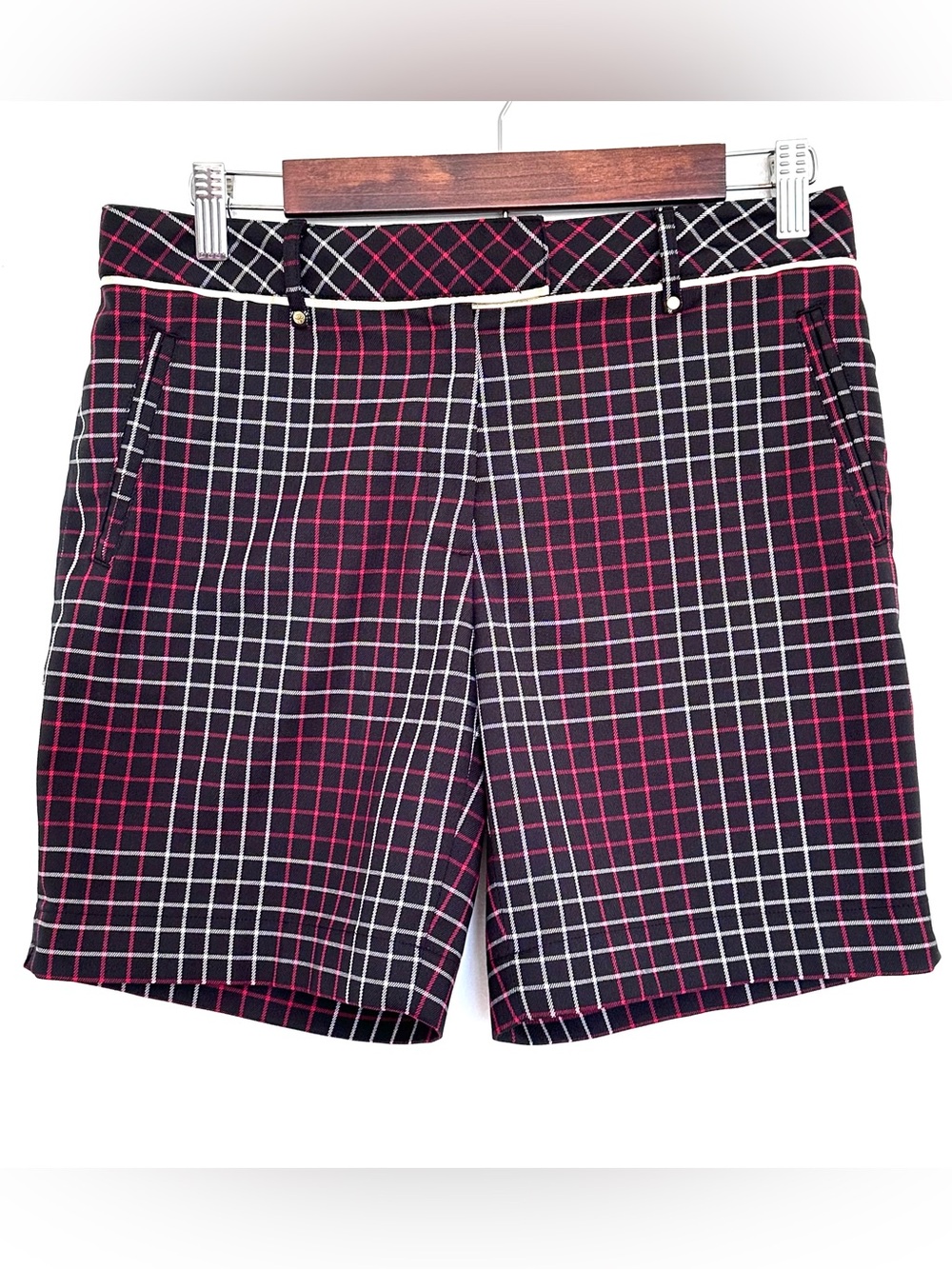 Lady Hagen Twilight Golf Shorts Women’s Size 6 Plaid Pockets